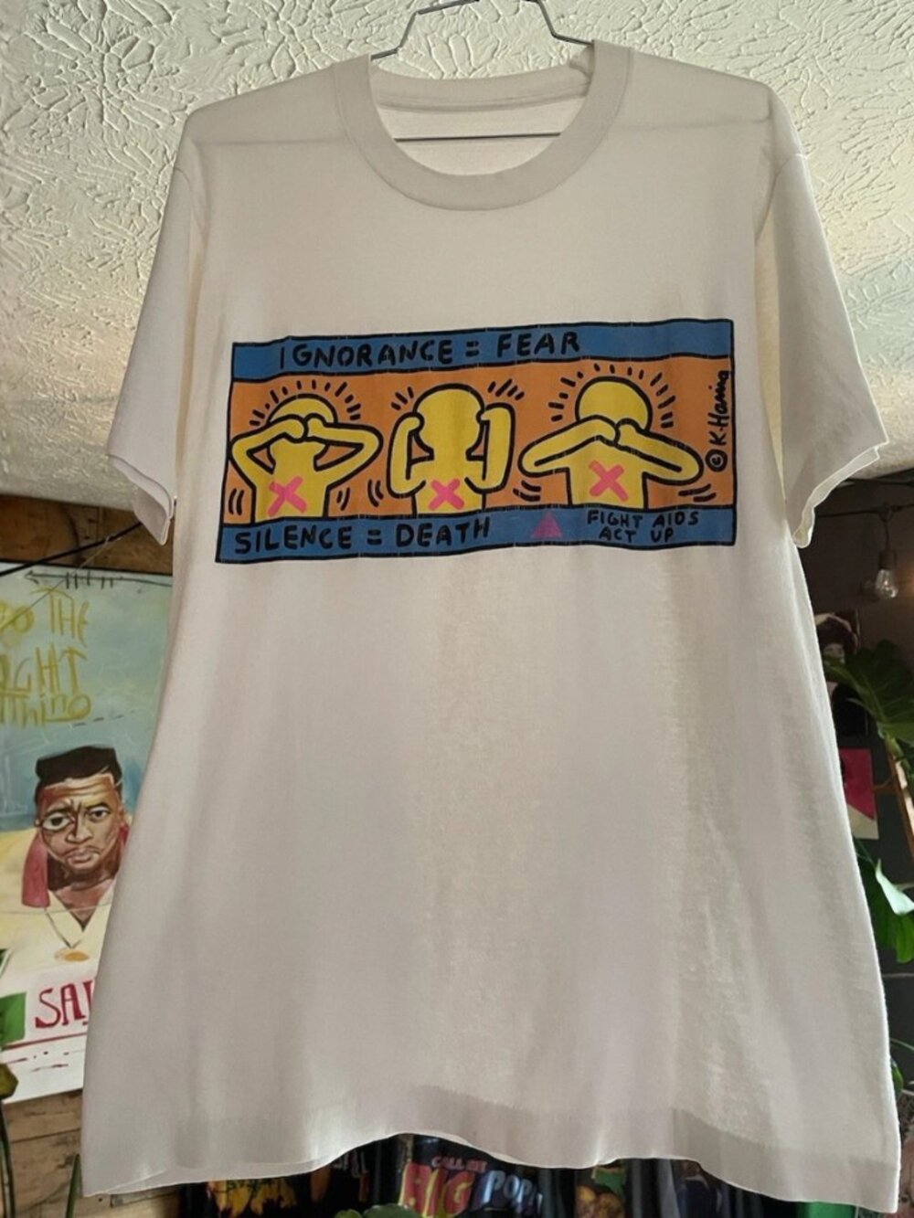 Keith Haring Ignorance Fear Pop Art Graphic Tee